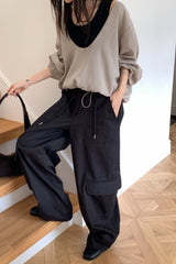 Deep U Neck Blouse