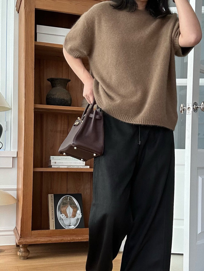 Cashmere Short Slv Knit