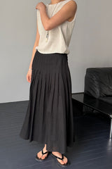 Architectural Stitched Pleat Skirt