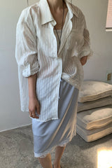 Linen Stripe Loose Shirt