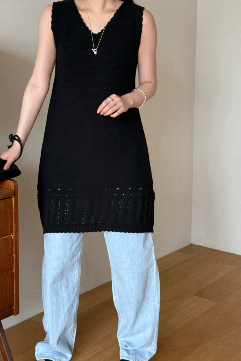 Linen Breeze Knit Dress