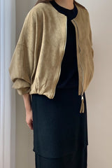 Suede Blouson Jacket