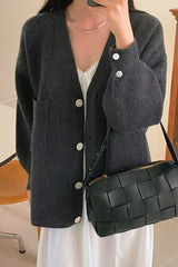 One Pocket Wool Cardigan