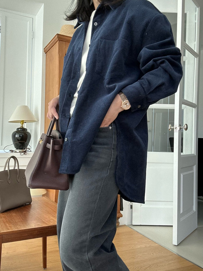 Boxy Pocket Corduroy Shirt