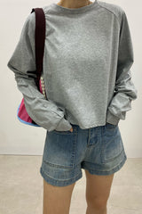 Casual Raglan Crop Tee