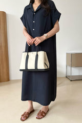 Side Pocket Shirt Dress