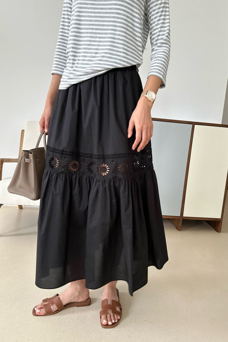 Lace Panel Skirt