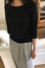 Boatneck Elbow Sleeve Tee