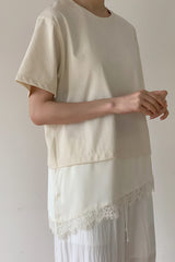 Asymmetric Lace Tee