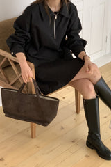 Modern Half-Zip Mini Dress