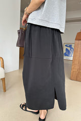 Cocoon Drawstring Midi Skirt