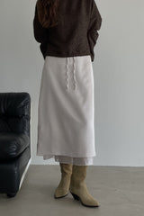 Layered Satin Skirt