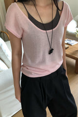 Built-In Inner Scoop Knit Top