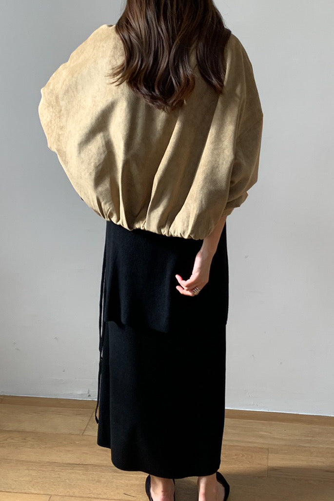Suede Blouson Jacket