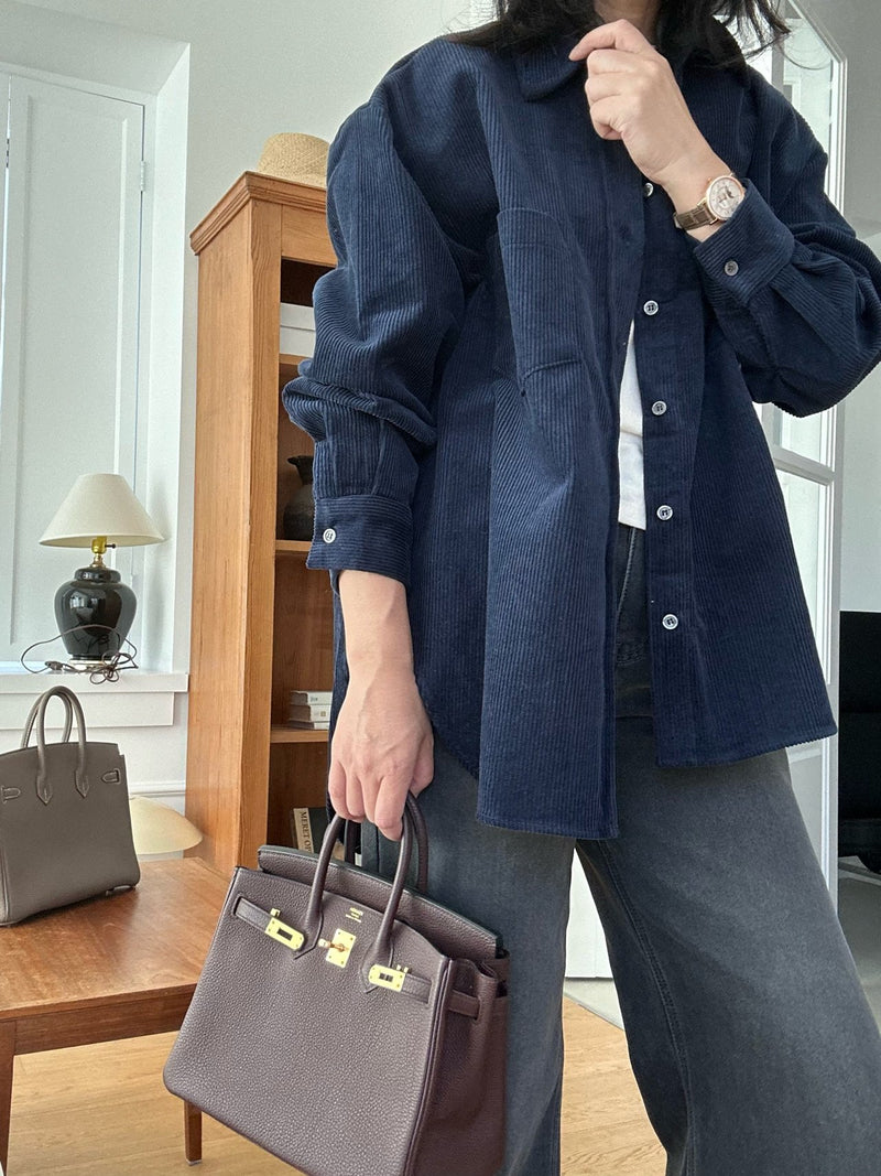 Boxy Pocket Corduroy Shirt
