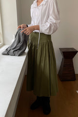Yoke Shirring Skirt