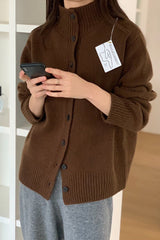 Superfine Wool Button Cardigan
