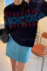Jacquard Wool Sweater