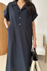 Side Pocket Shirt Dress