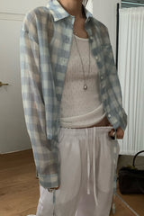 Sheer Gingham Blouse