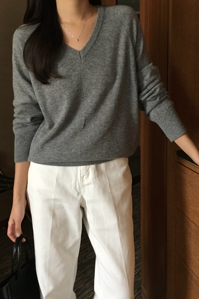 Cashmere V-neck Knit