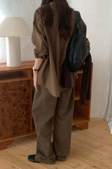 Moburn Stripe Wrap Shirt
