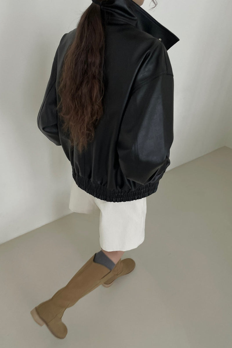 Leather Bomber Jacket