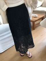 Floral Lace Maxi Skirt