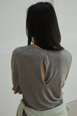 Soft Back Keyhole Knit