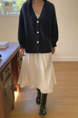 One Pocket Wool Cardigan