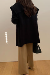 Wide Shawl Collar Knit Coat (separate belt included)