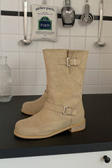 Suede Buckle Boot