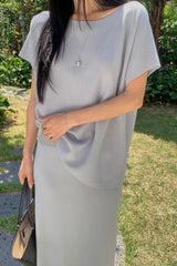 Boatneck Skirt Set