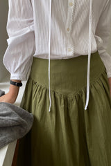 Yoke Shirring Skirt