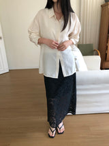 Floral Lace Maxi Skirt
