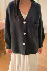 One Pocket Wool Cardigan