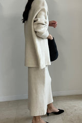 Double Button Knit Set