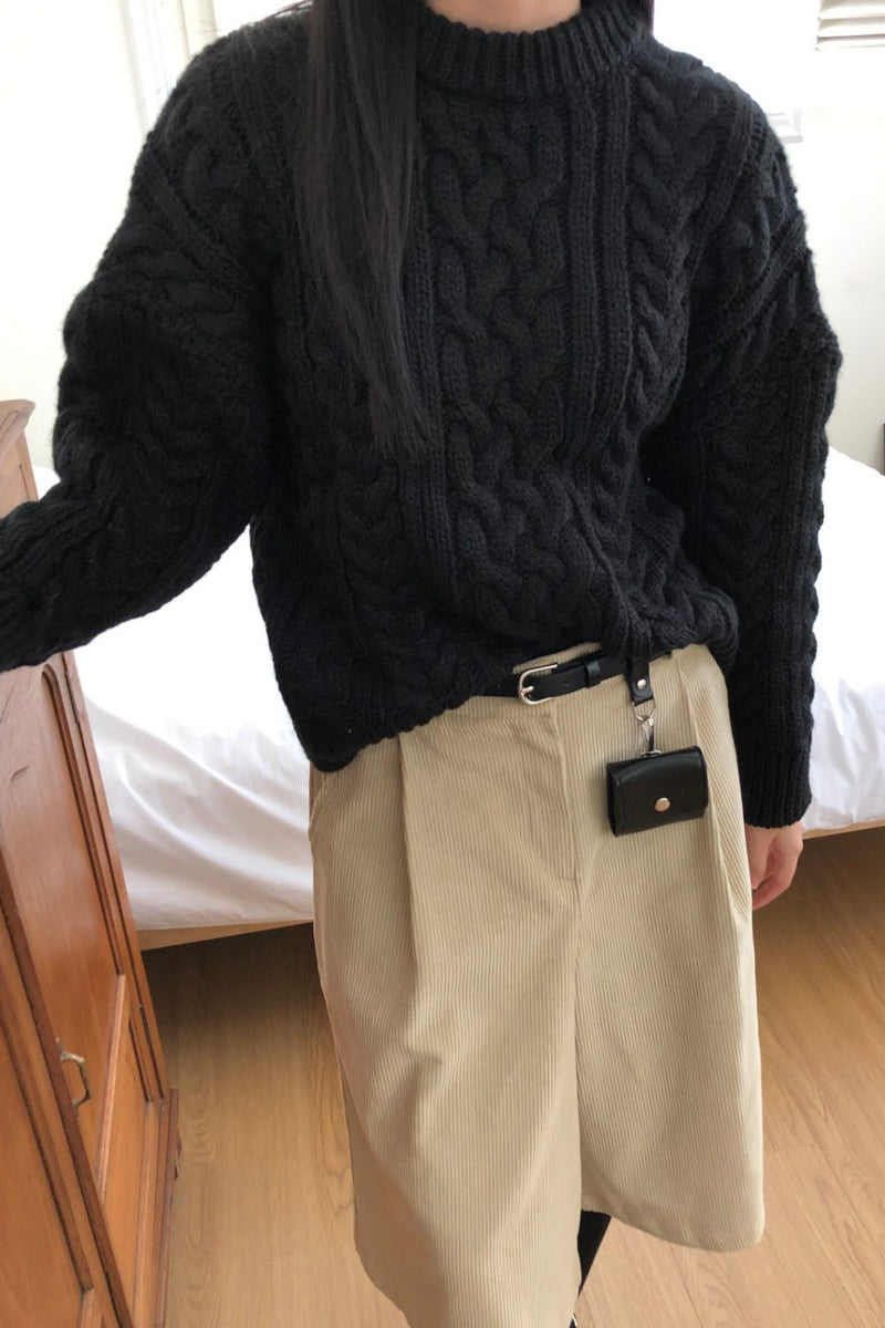 Classic Chunky Cable Sweater