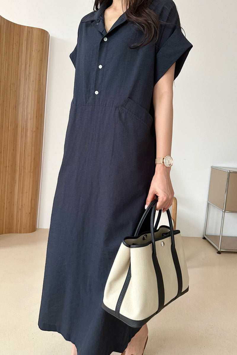 Side Pocket Shirt Dress