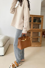Wool Collar Zip Up Cardigan