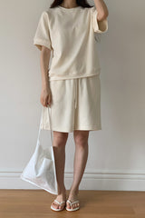 Waffle Short Sleeve Top