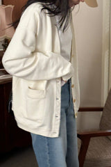 Washed V Cardigan