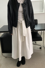 Waist Tie A-Line Skirt