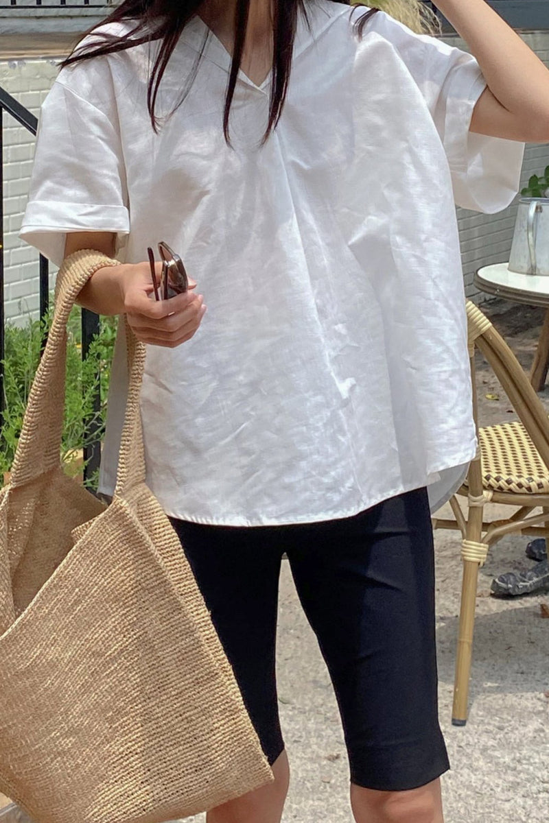 Hoodie Linen Blouse