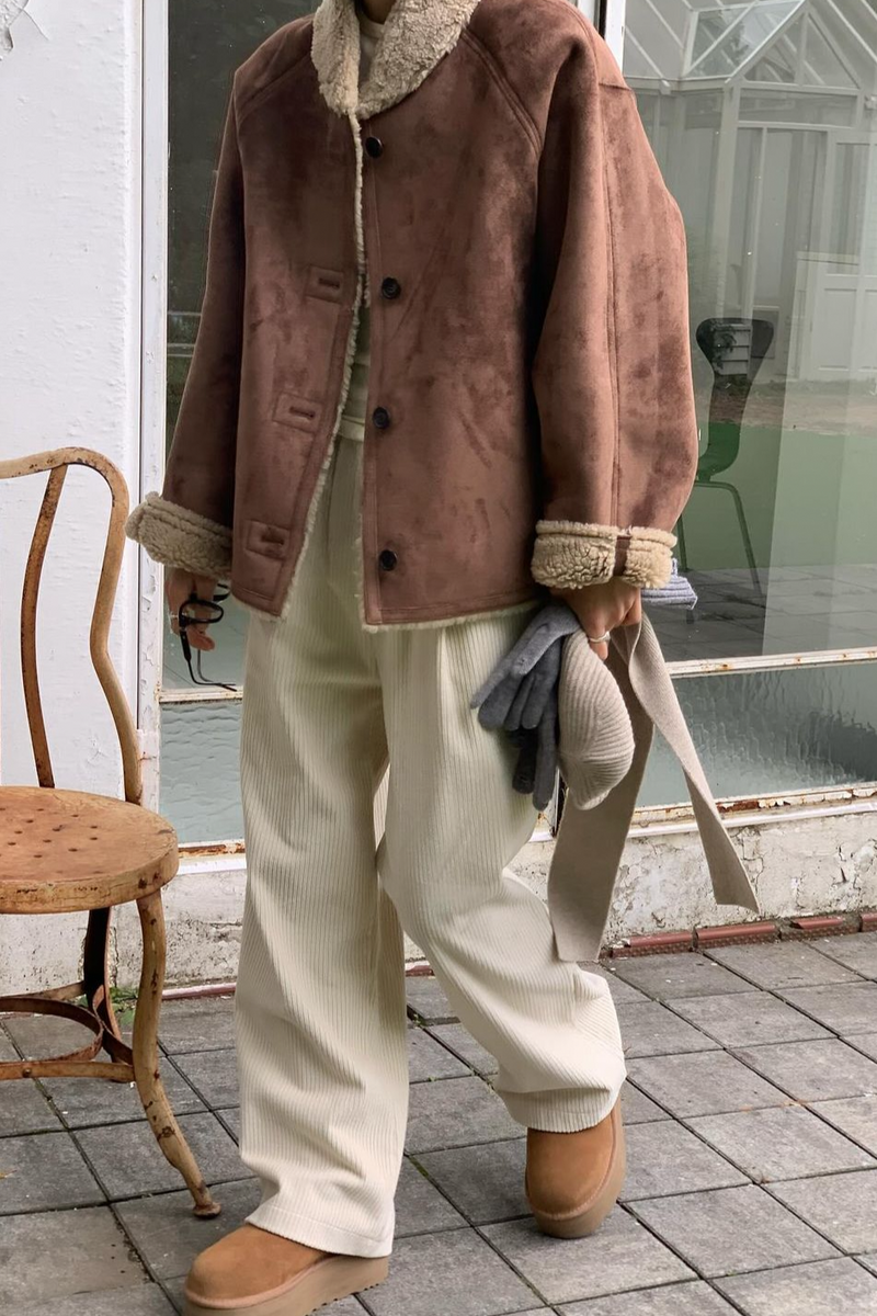 Reversible Shearling Mustang