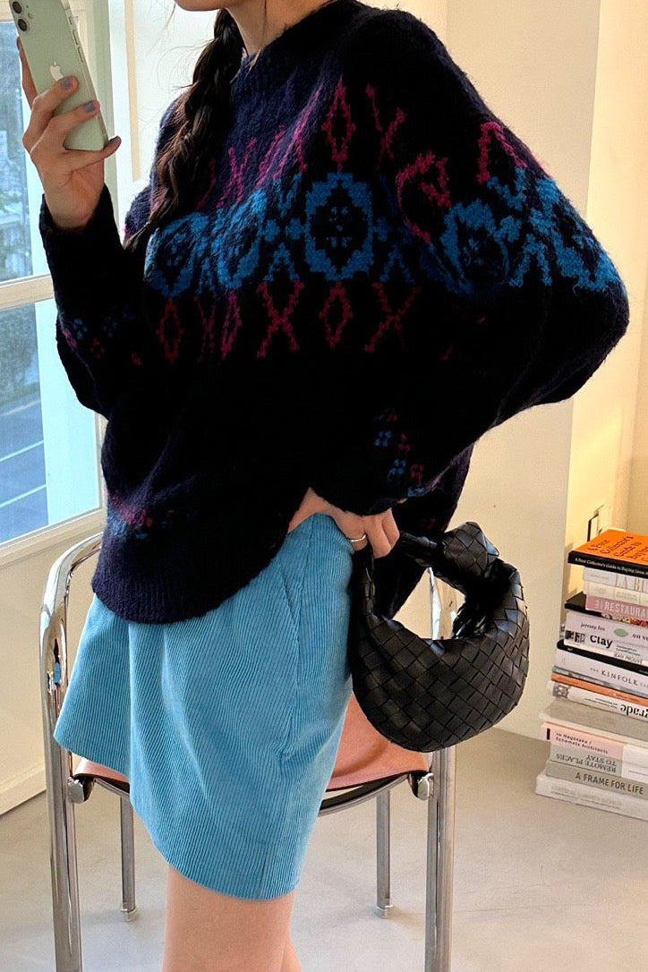 Jacquard Wool Sweater