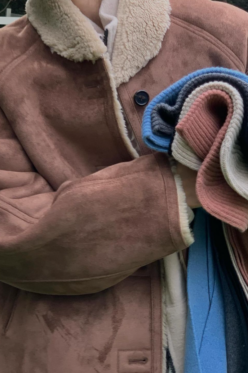 Reversible Shearling Mustang