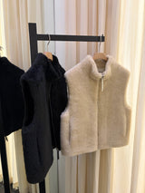 Wool Shearling Vest Jacket