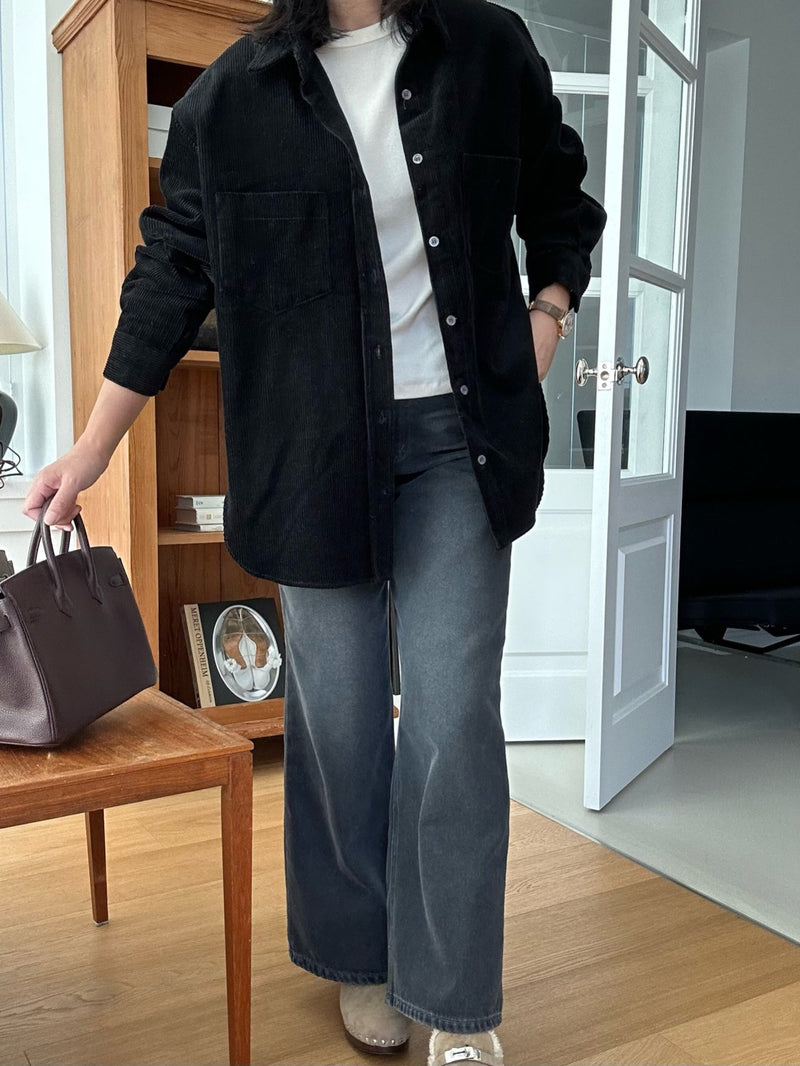 Boxy Pocket Corduroy Shirt