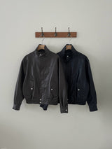 Leather Bomber Jacket